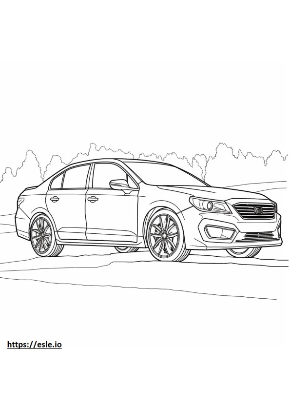 Subaru Impreza 2024 kleurplaat