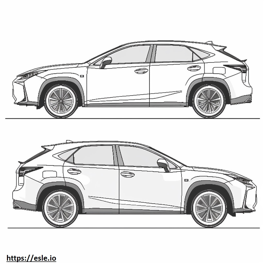 Lexus NX 350h AWD 2024 coloring page
