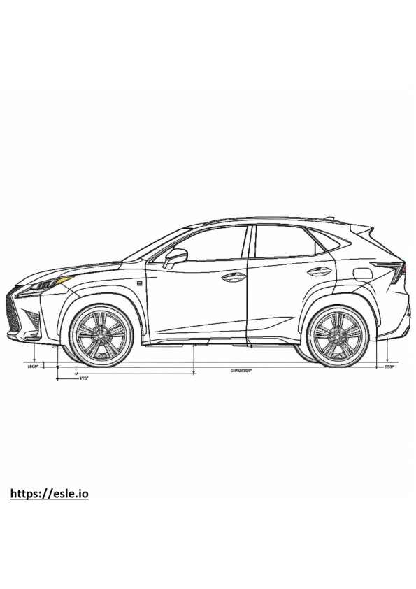 Lexus NX 350 AWD F Sport 2024 para colorir