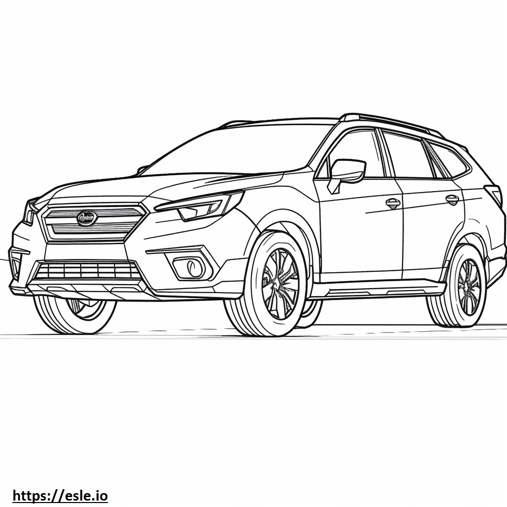 Subaru Pedalaman AWD 2024 gambar mewarnai