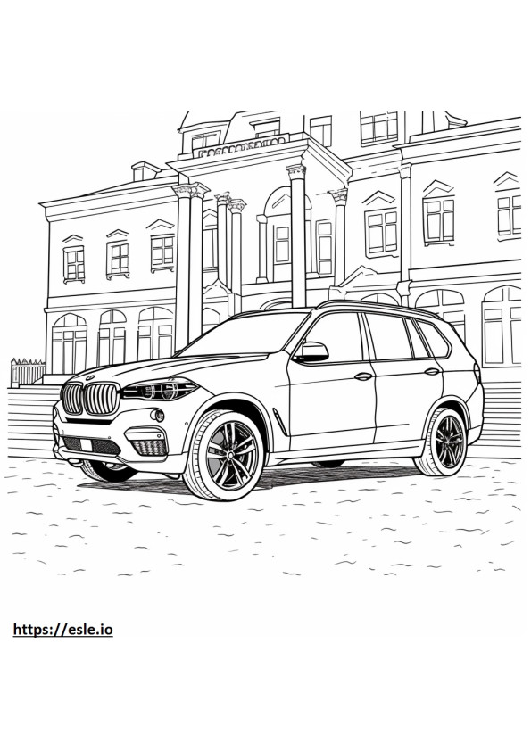 BMW X5 sDrive40i 2024 para colorear e imprimir