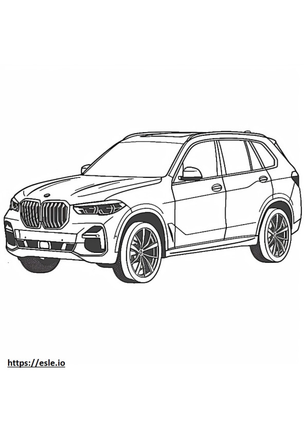 BMW X5 sDrive40i 2024 coloring page