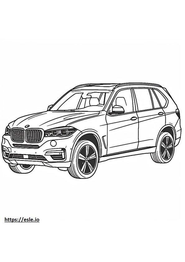 BMW X5 sDrive40i 2024 coloring page