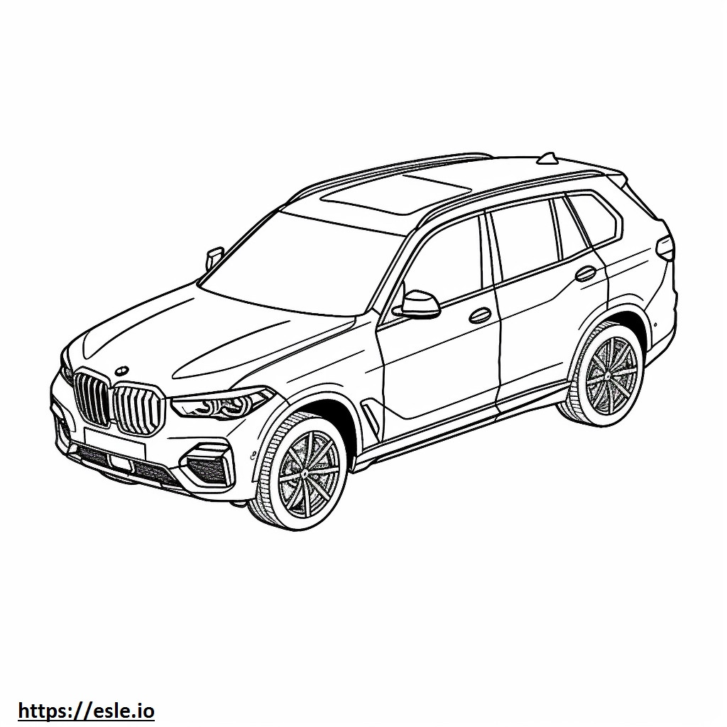 BMW X5 xDrive40i 2024 ぬりえ - 塗り絵