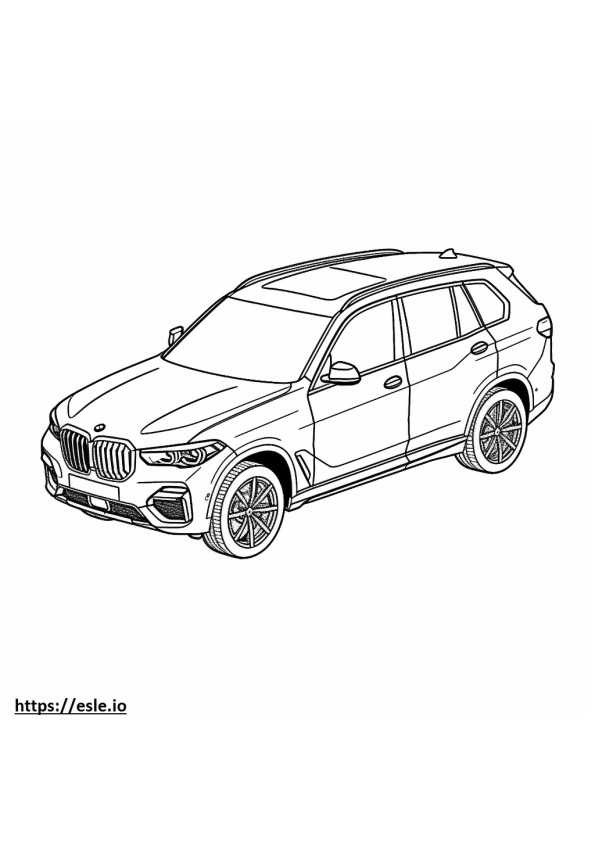 BMW X5 xDrive40i 2024 ぬりえ - 塗り絵