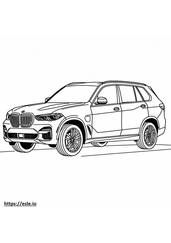 BMW X5 xDrive40i 2024 gambar mewarnai