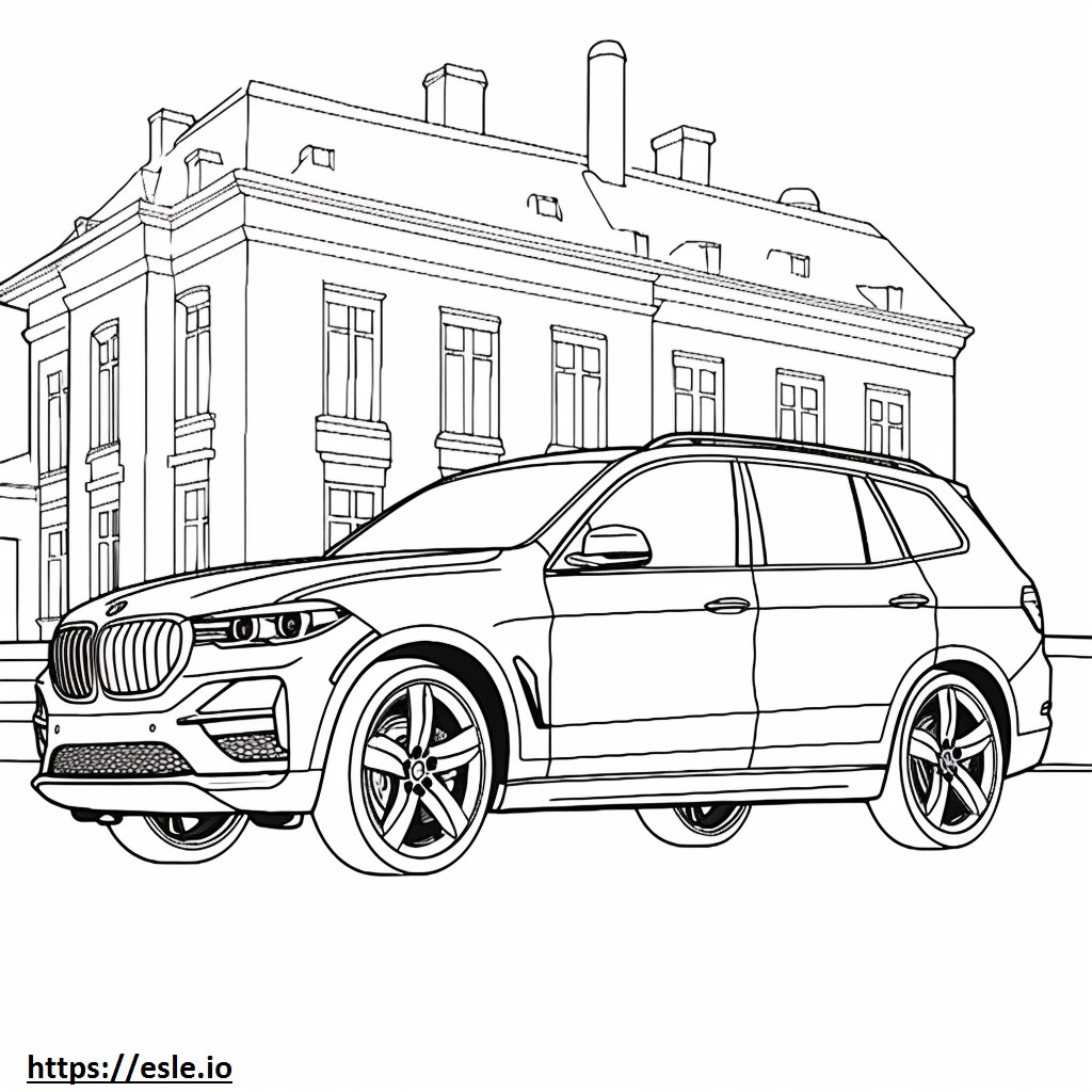 BMW X5 M60i xDrive 2024 coloring page