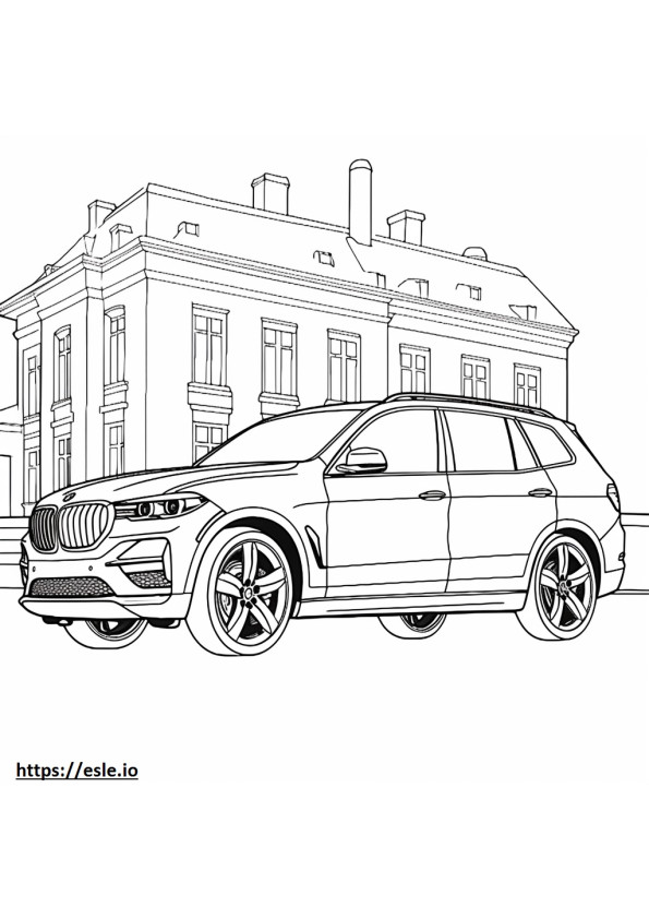 BMW X5 M60i xDrive 2024 coloring page