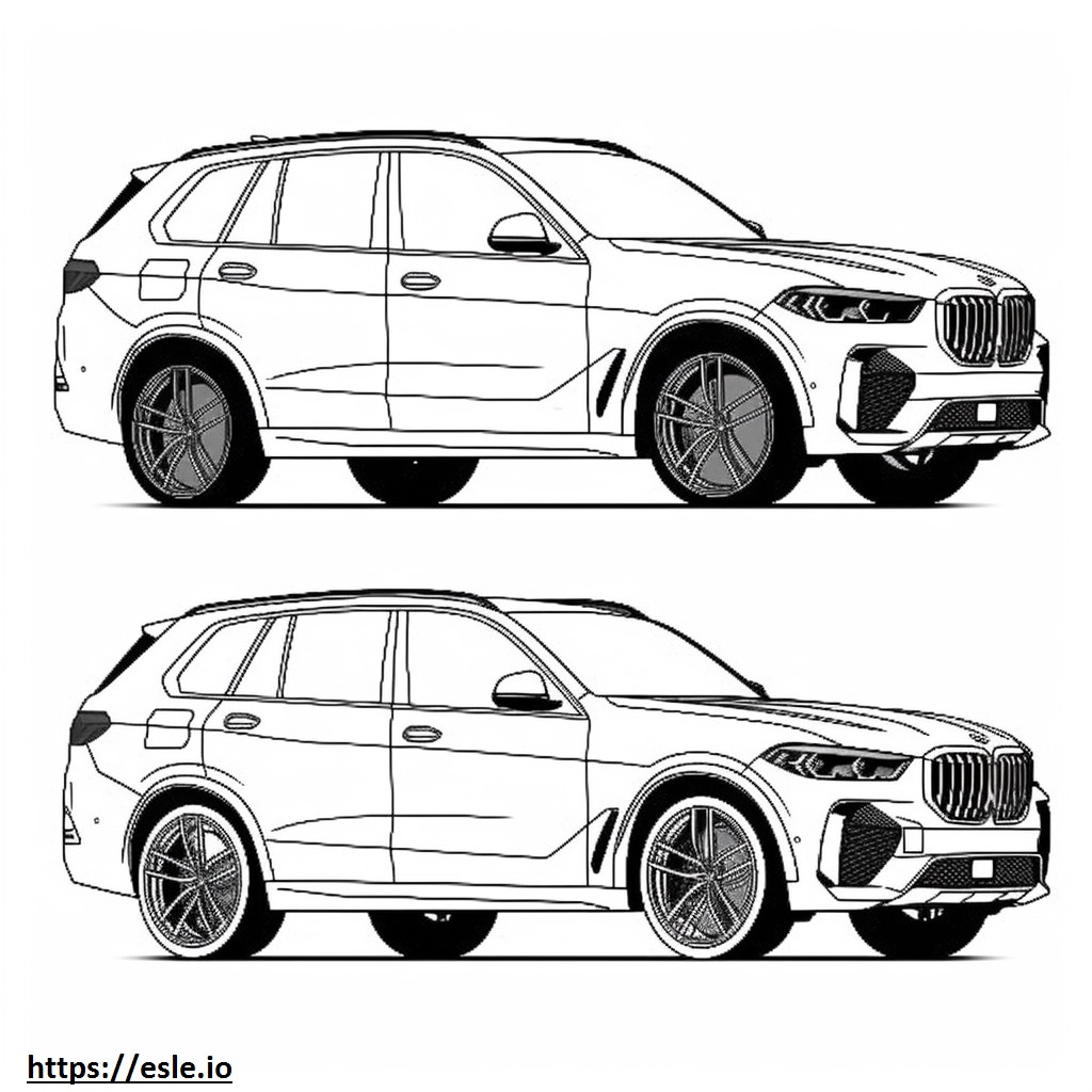 BMW X5 M Competition 2024 coloring page