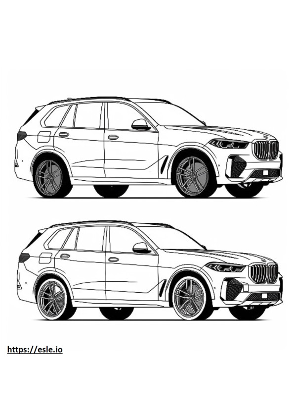BMW X5 M Competitie 2024 kleurplaat