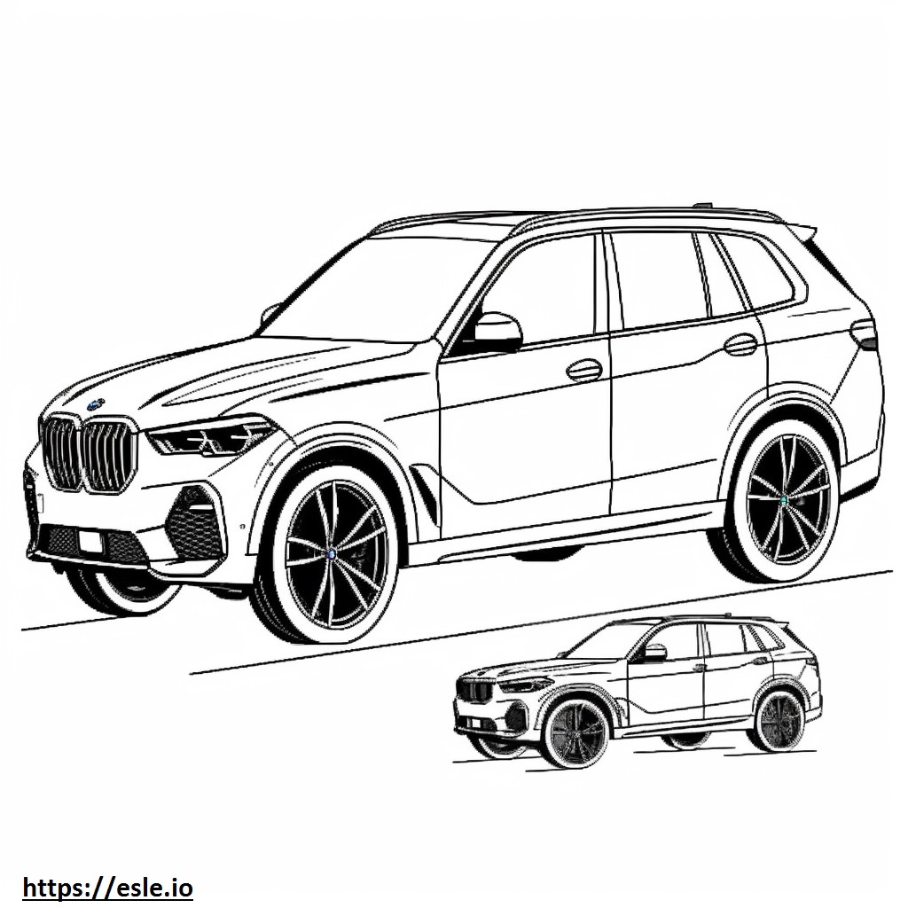 Competição BMW X5 M 2024 para colorir