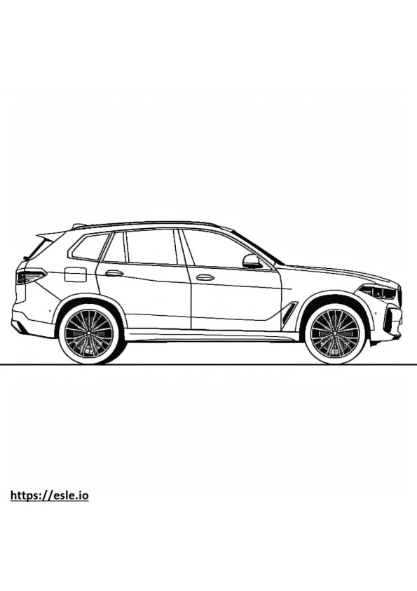 BMW X5 M コンペティション 2024 ぬりえ - 塗り絵