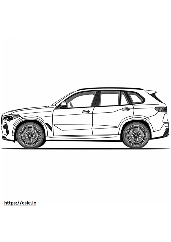 BMW X5 M Competición 2024 para colorear e imprimir