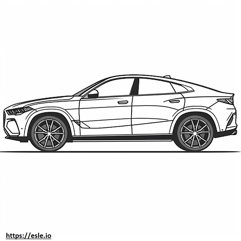 Kompetisi BMW X6 M 2024 gambar mewarnai