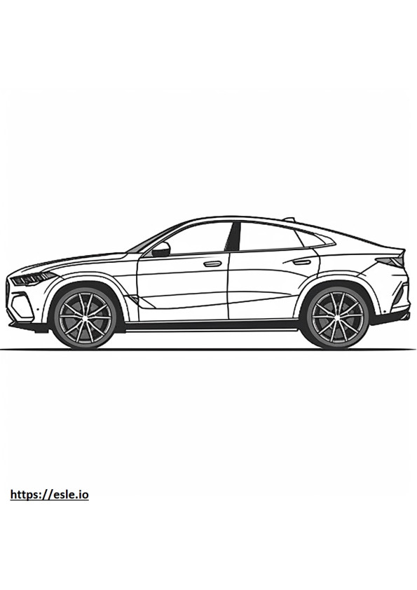 BMW X6 M Competitie 2024 kleurplaat