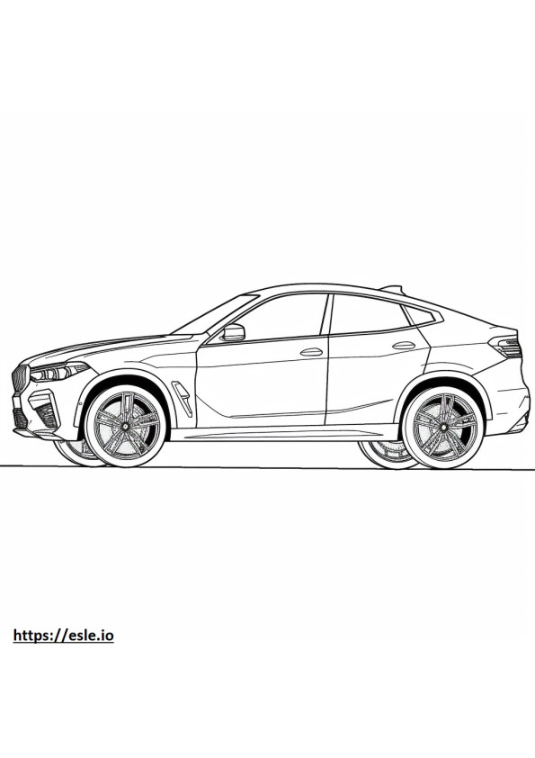 Coloriage BMW X6 M Compétition 2024 à imprimer