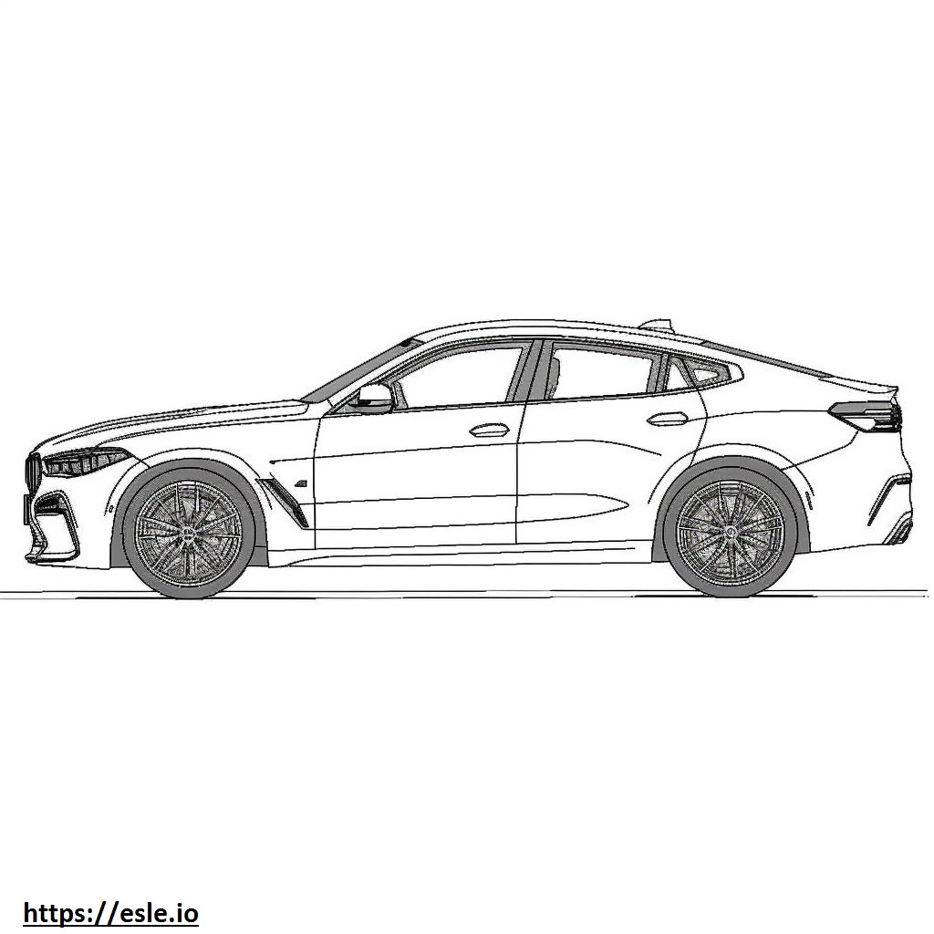 BMW X6 M Wettbewerb 2024 ausmalbild