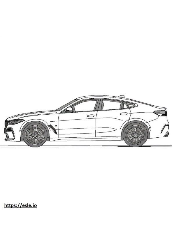 BMW X6 M コンペティション 2024 ぬりえ - 塗り絵