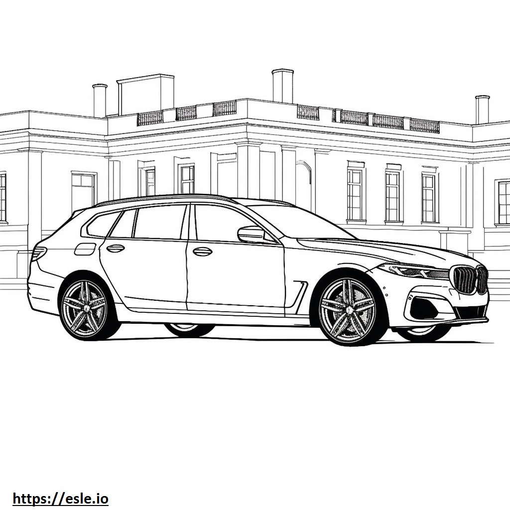 BMW X7 M60i xDrive 2024 ぬりえ - 塗り絵