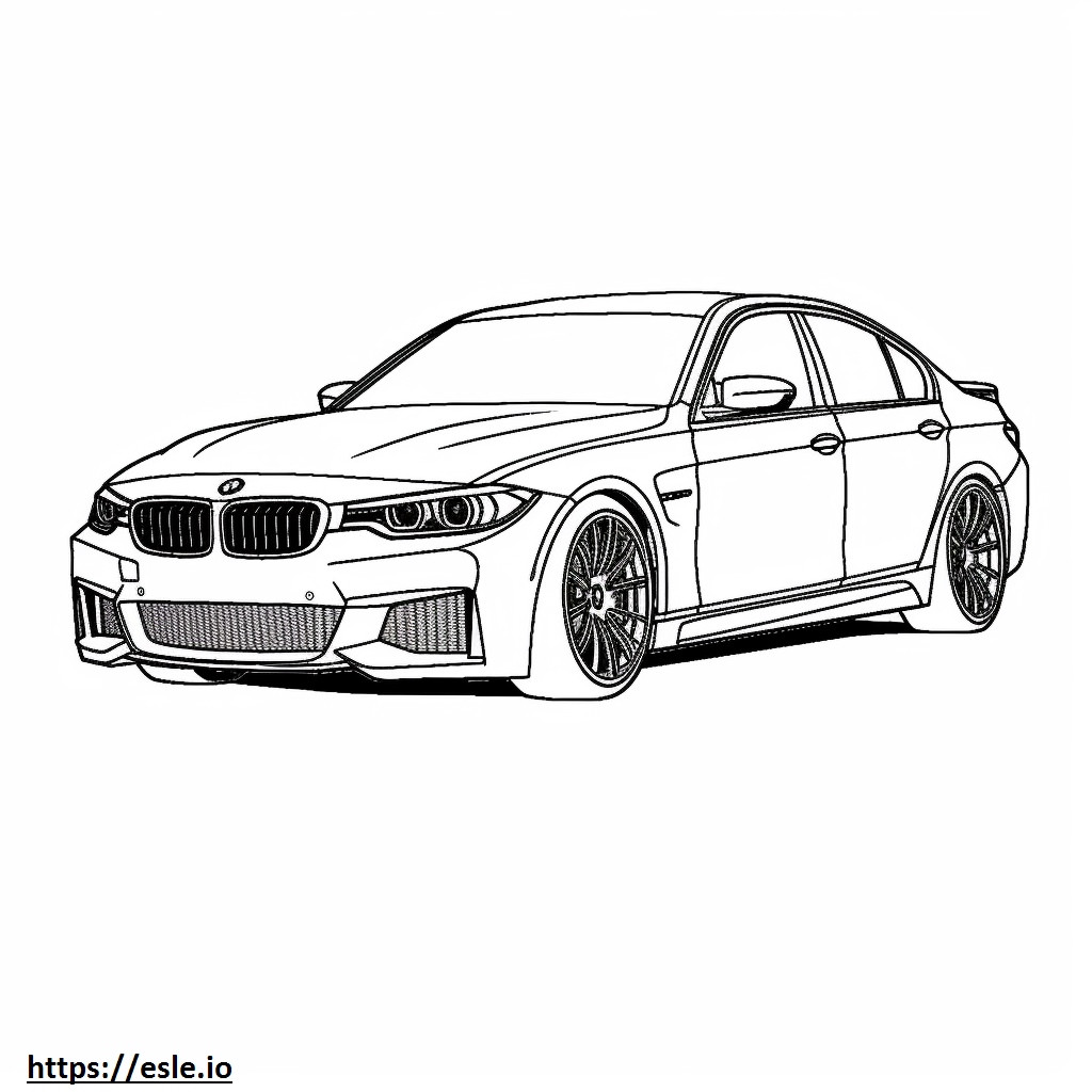 BMW M3 CS Sedan 2024 kleurplaat kleurplaat