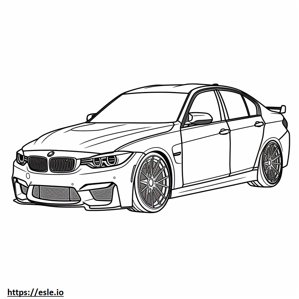 Coloriage BMW M3 CS Berline 2024 à imprimer