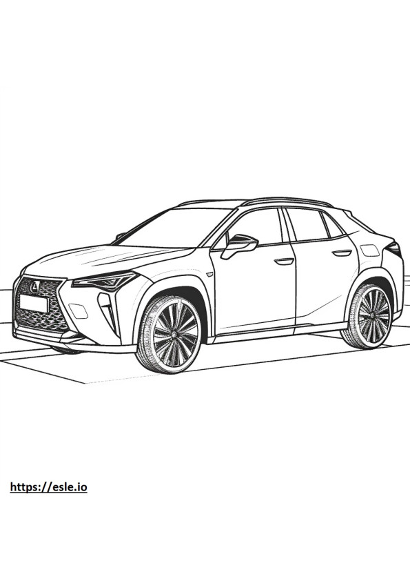 Lexus UX 250h AWD 2024 coloring page