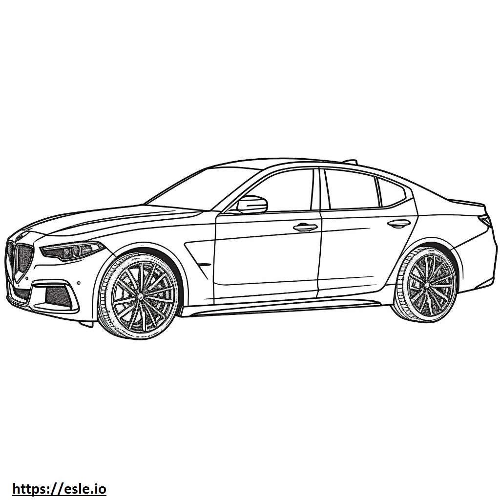 Alfa Romeo Giulia AWD 2024 para colorir