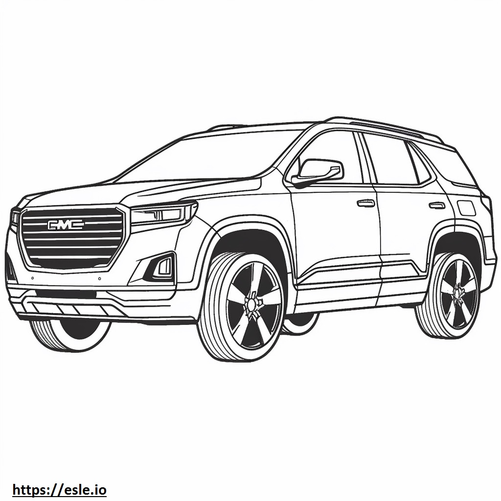GMC Terrain FWD 2024 coloring page