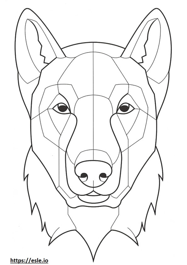 Border Collie face coloring page