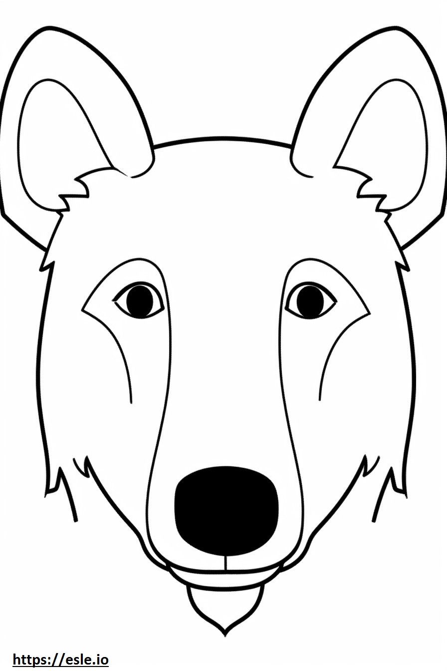 Border Collie face coloring page