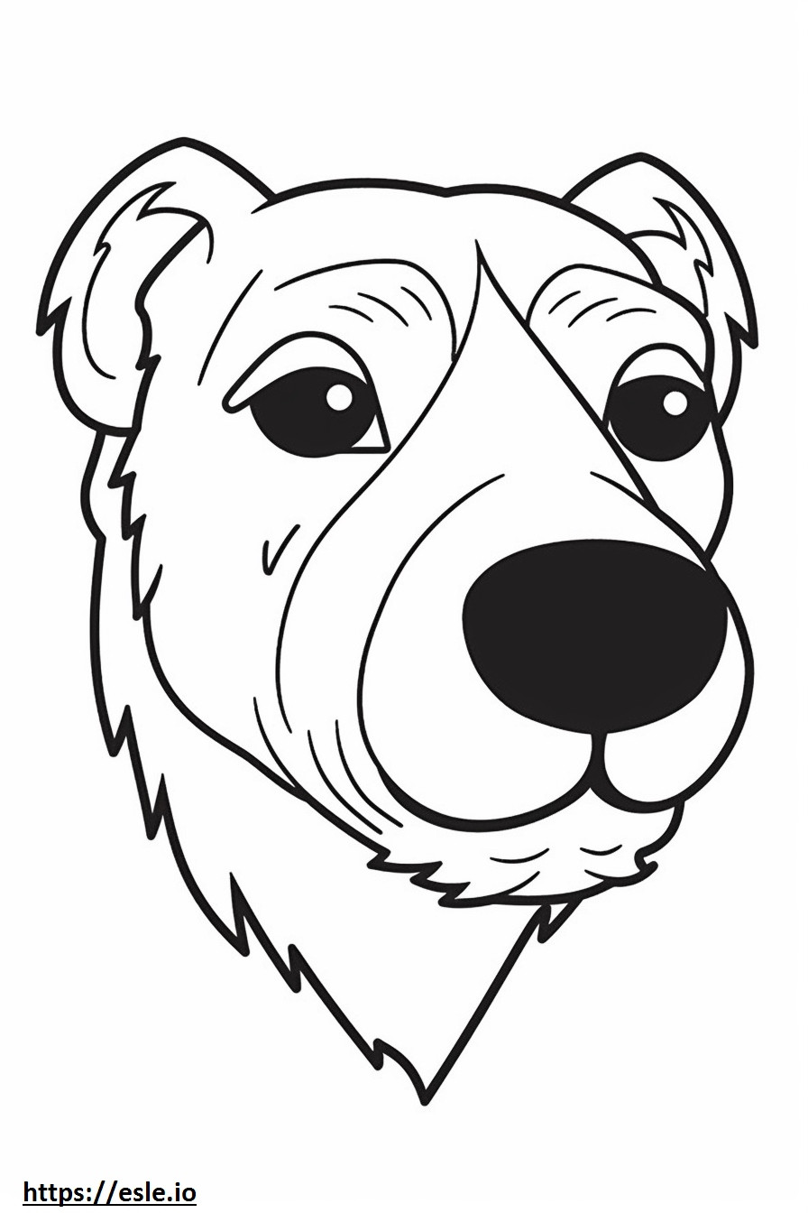 Cara de Border Terrier para colorear e imprimir