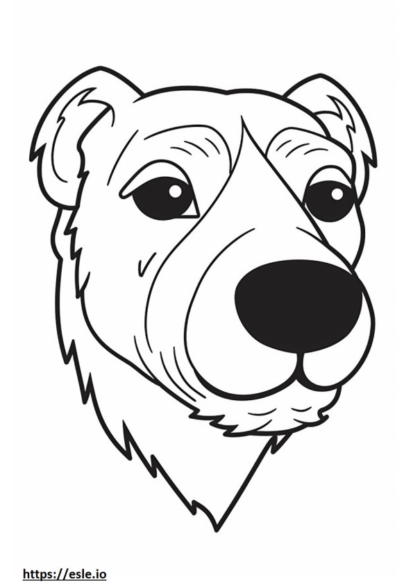 Gesicht eines Border Terriers ausmalbild