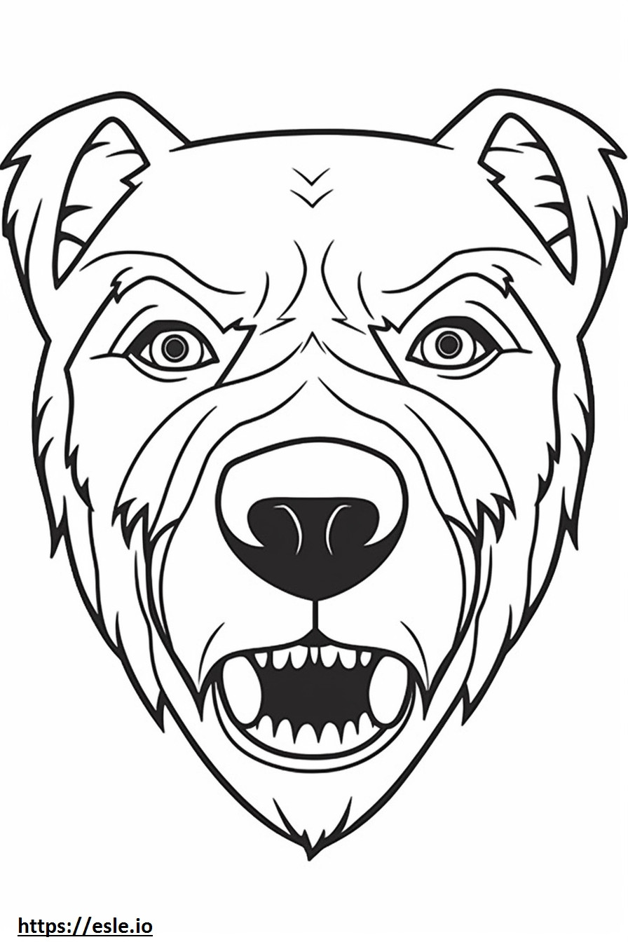 Border Terrier face coloring page
