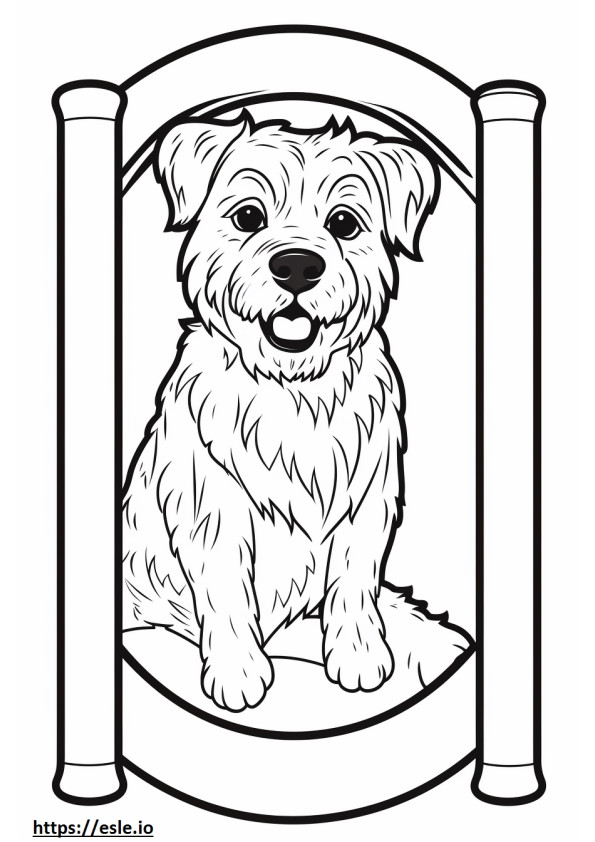 Coloriage Bébé Border Terrier à imprimer