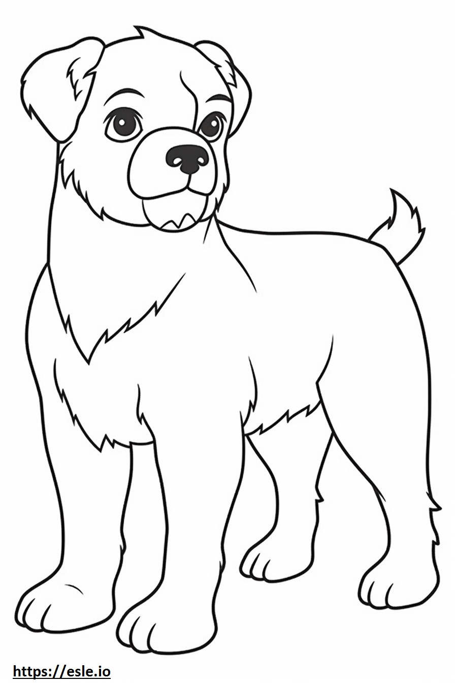 Copilul Border Terrier de colorat