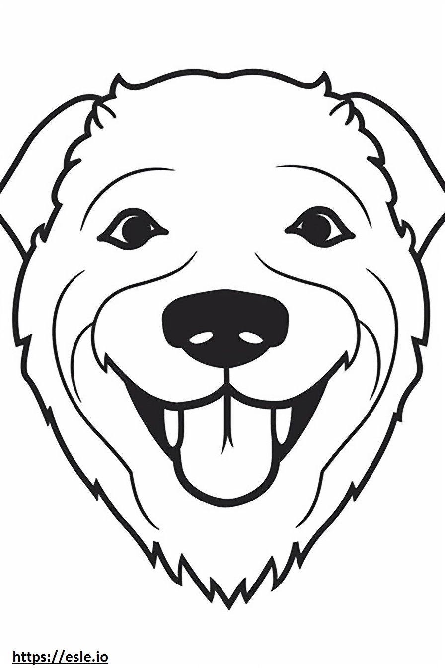 Emoji de sonrisa de Border Terrier para colorear e imprimir