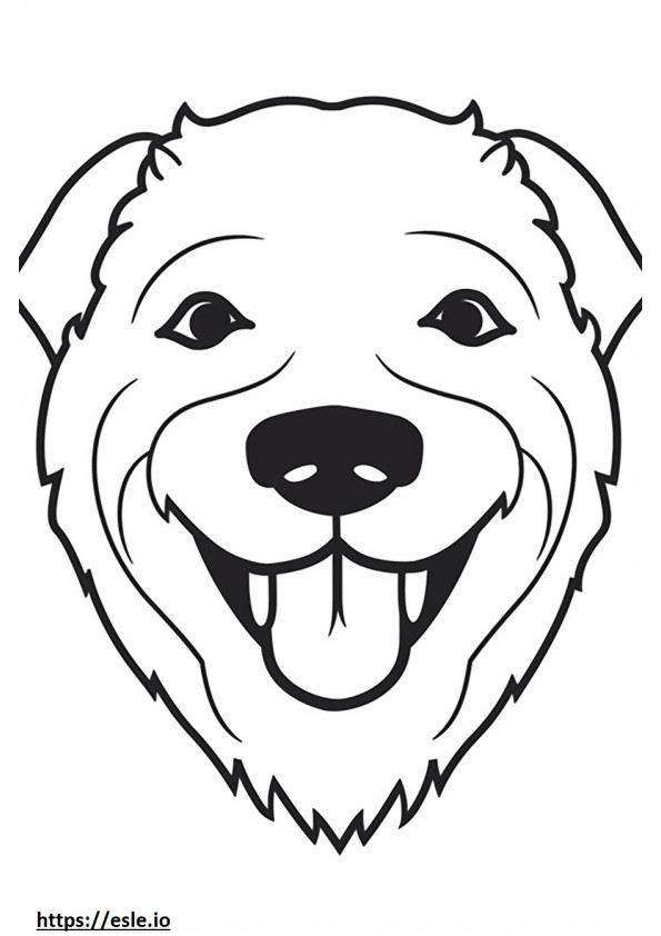 Emoji de sorriso do Border Terrier para colorir