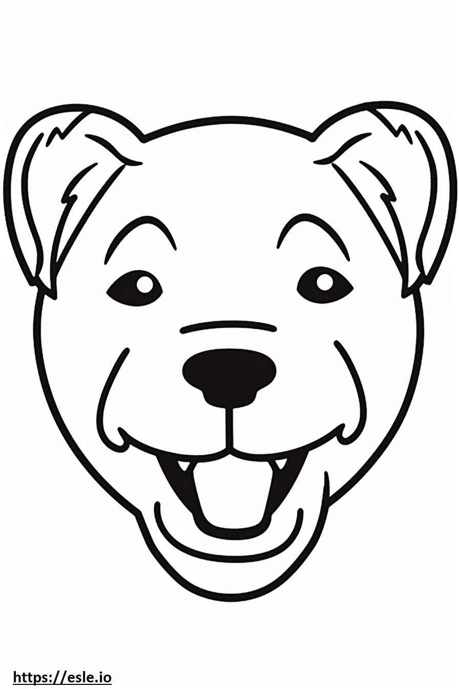 Emoji senyum Border Terrier gambar mewarnai