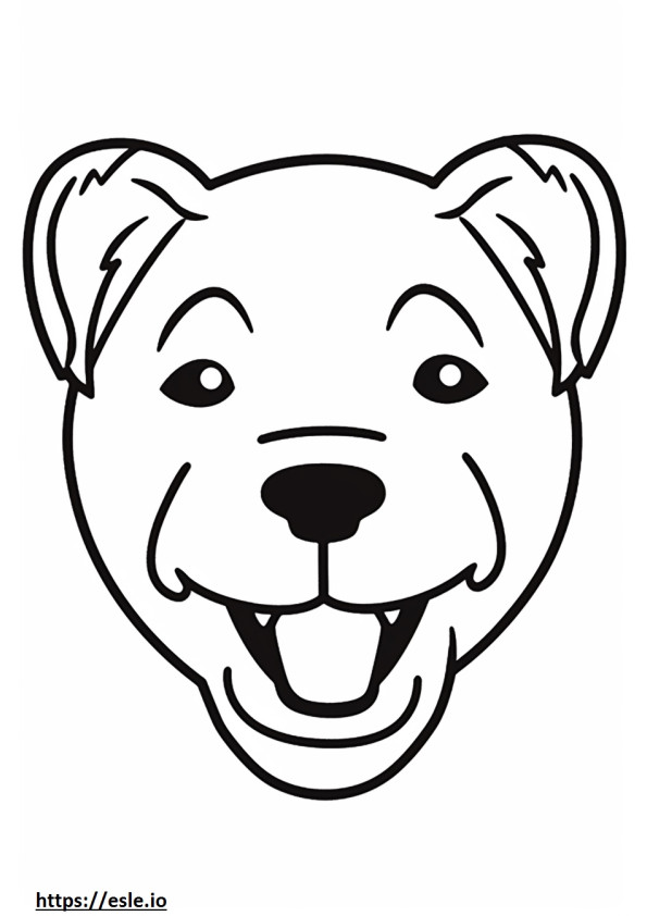 Emoji cu zâmbet Border Terrier de colorat