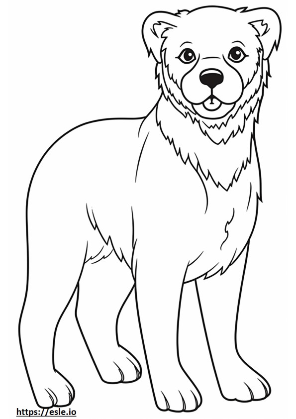 Coloriage Caricature de Border Terrier à imprimer