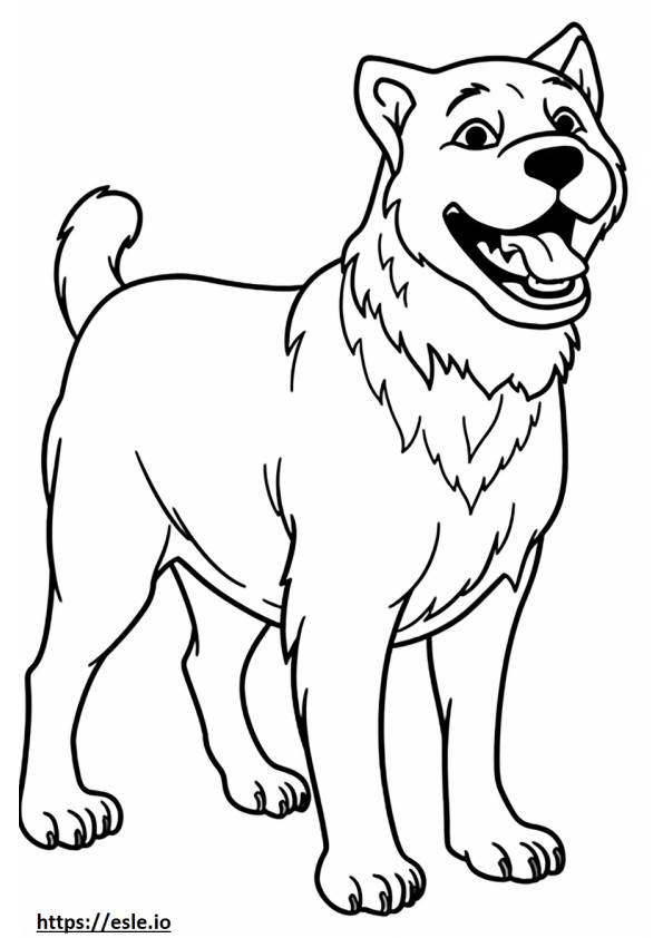 Border Terrier happy coloring page