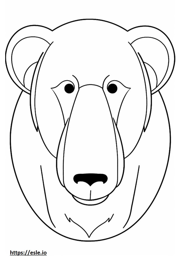 Bordoodle face coloring page