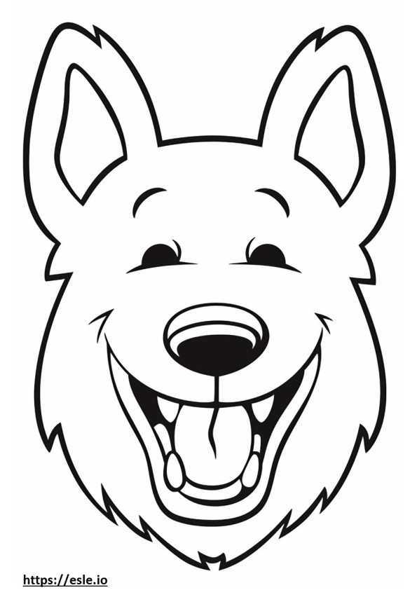 Emoji de sonrisa de Bordoodle para colorear e imprimir
