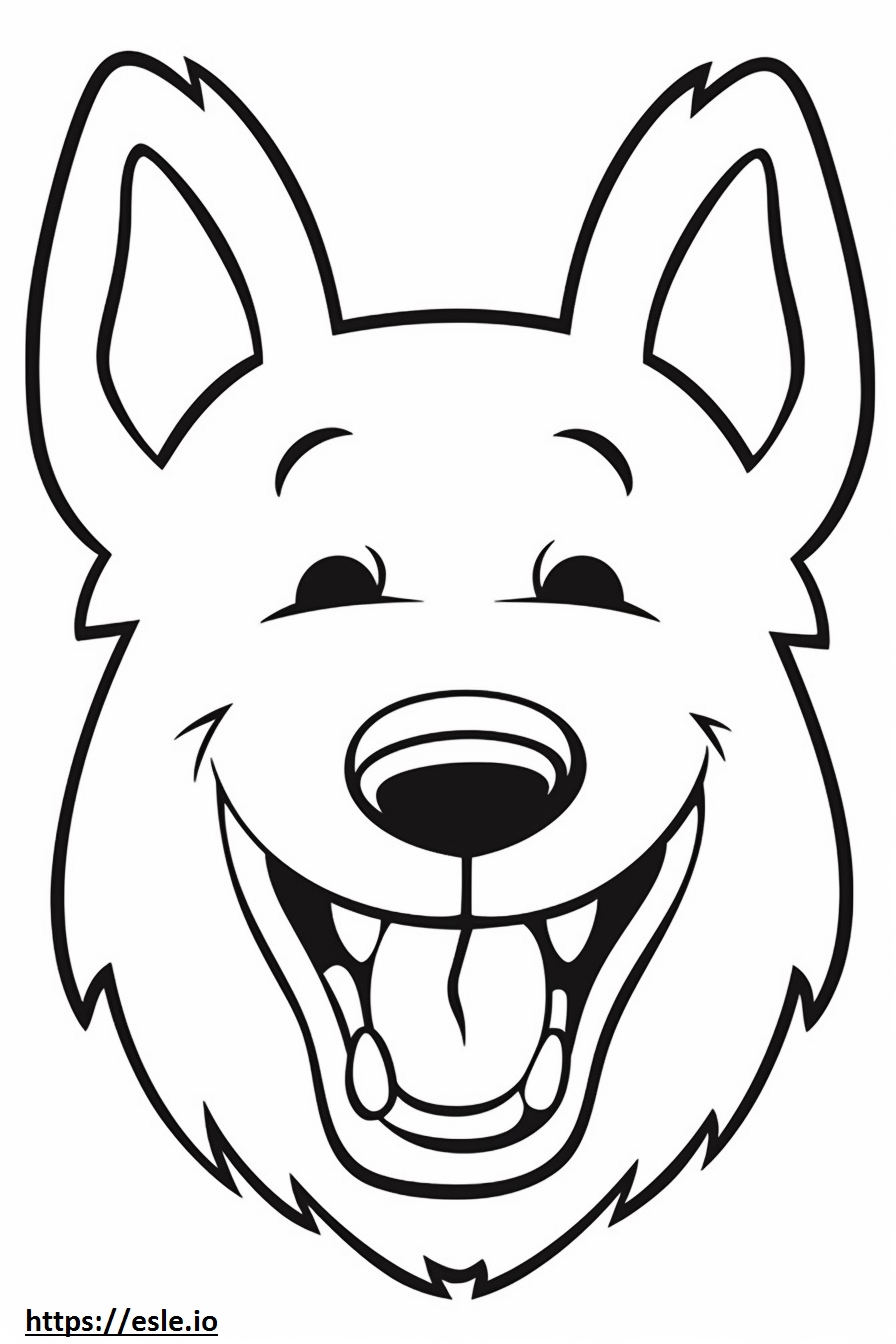 Bordoodle Smile Emoji 2 Coloring Page