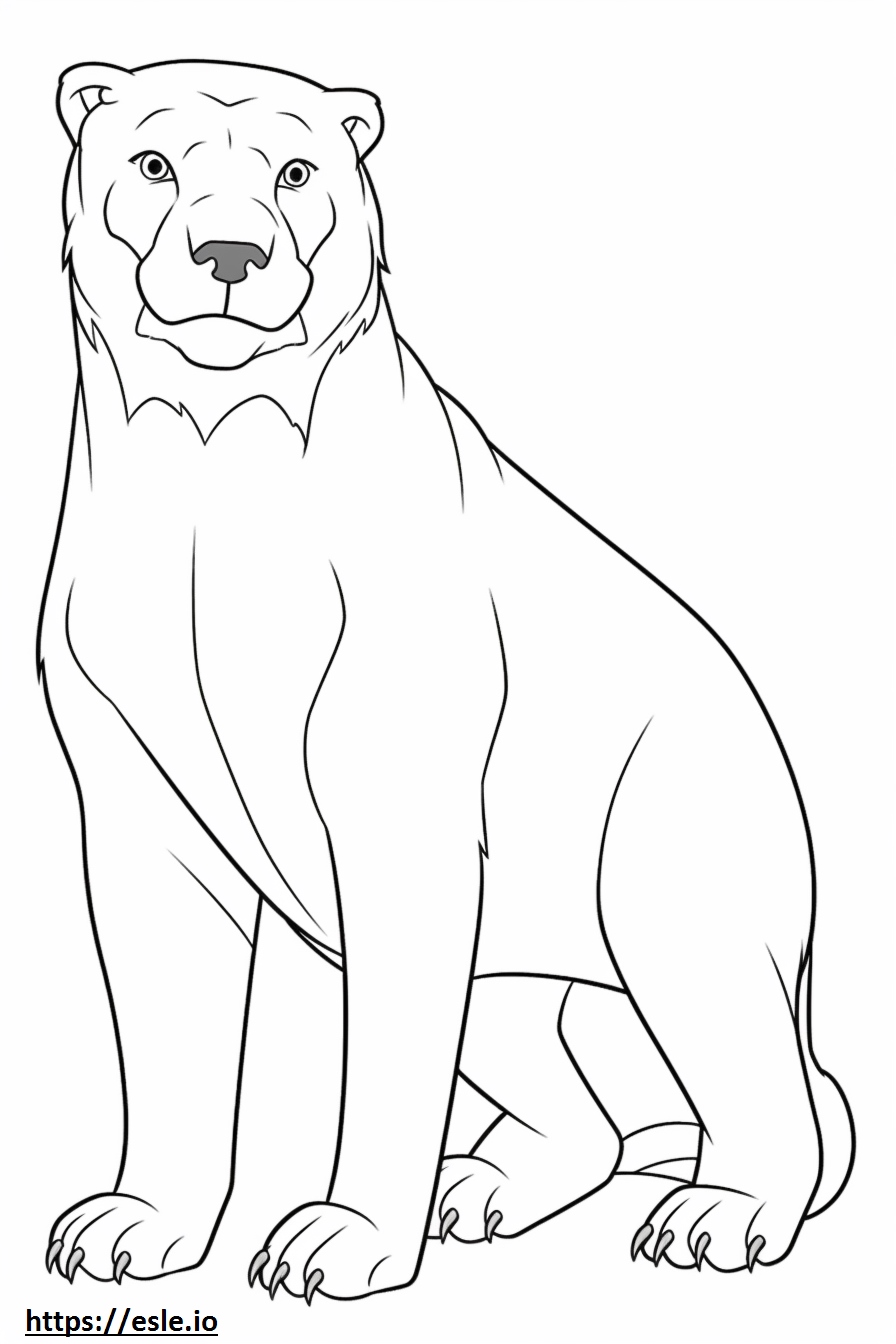 Borkie full body coloring page