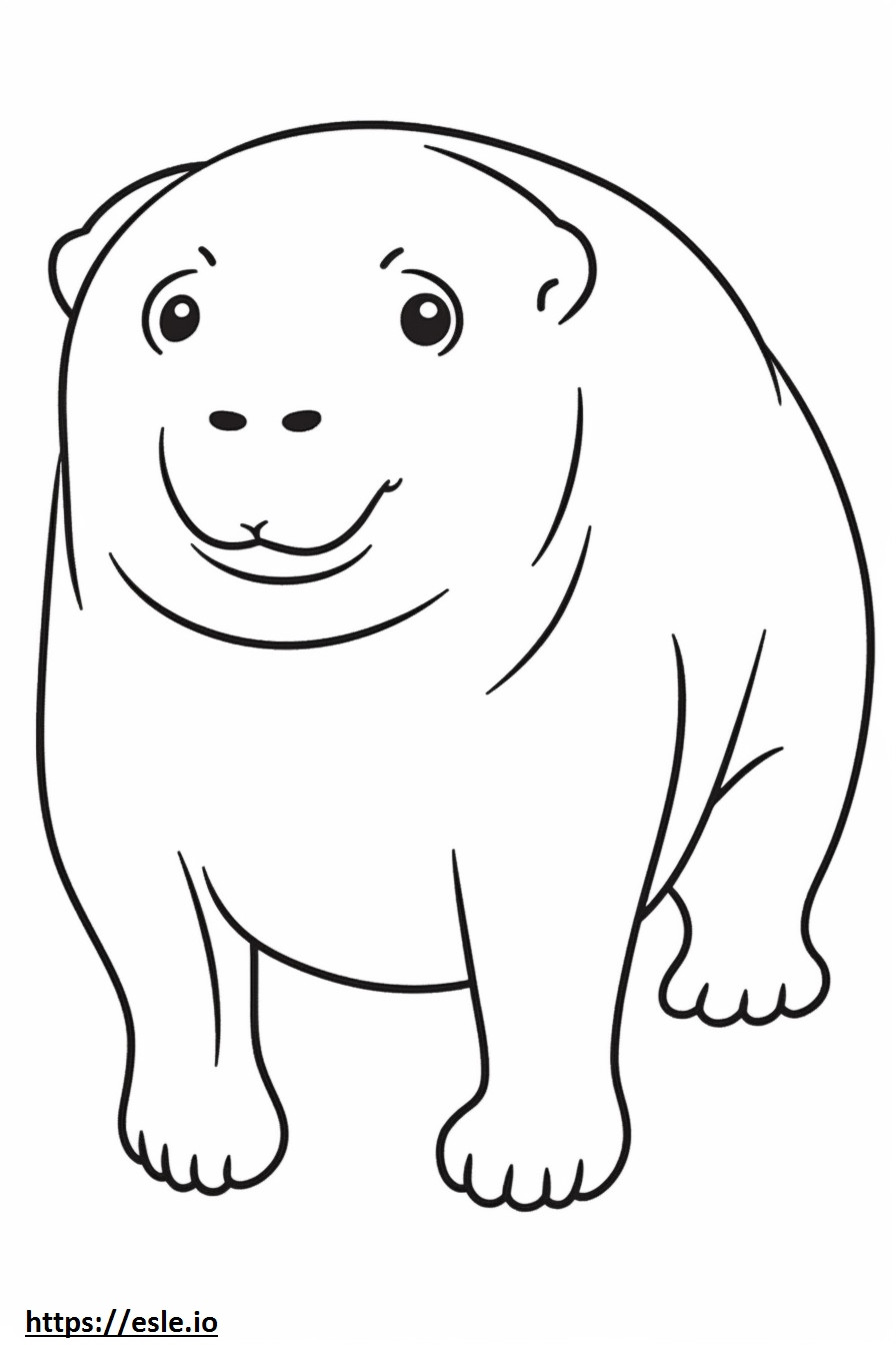 Borkie baby coloring page