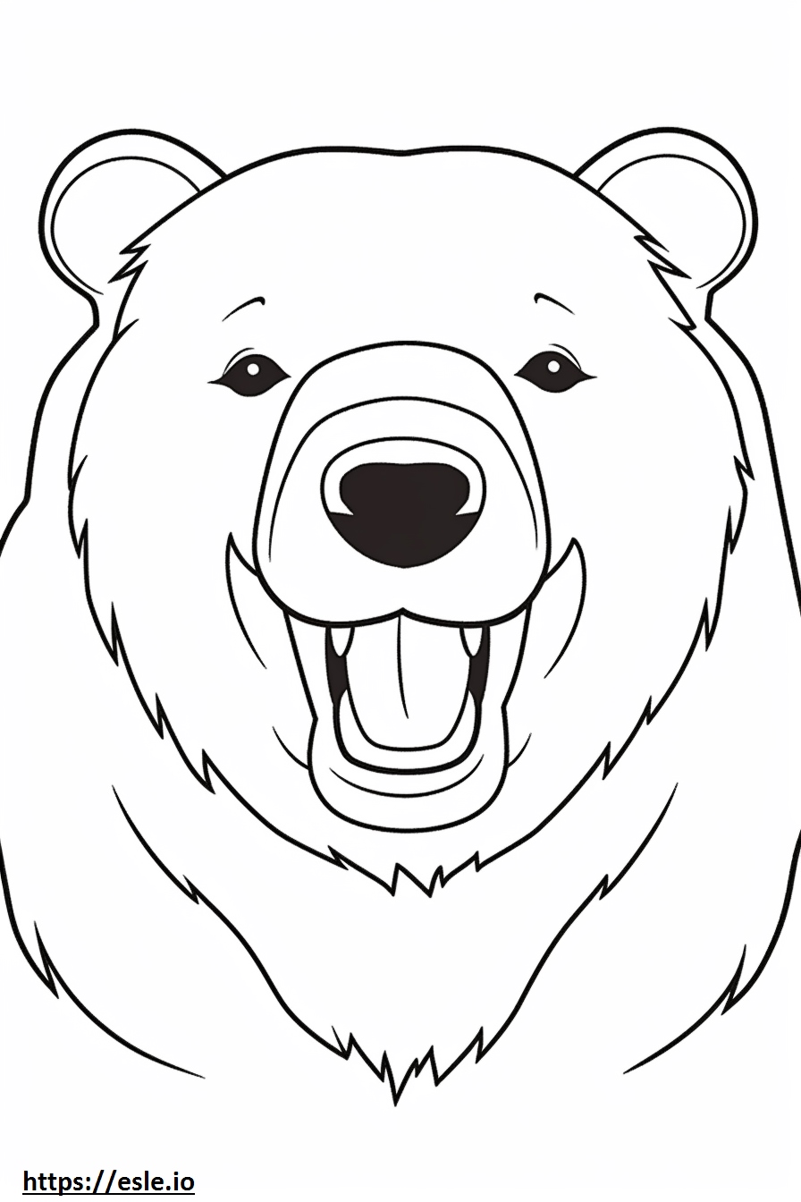 Borkie sorride emoji disegno da colorare