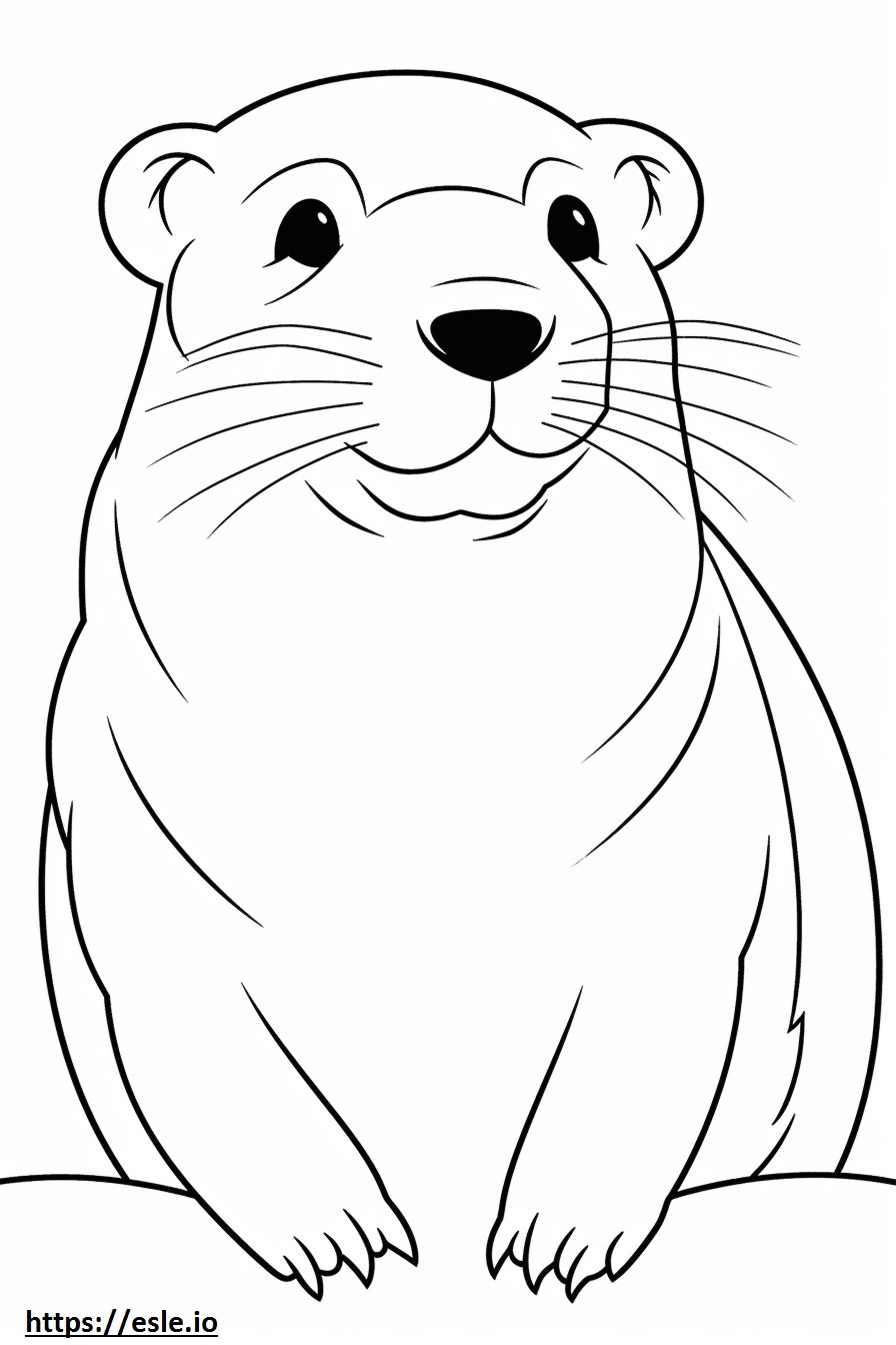 Borkie cute coloring page