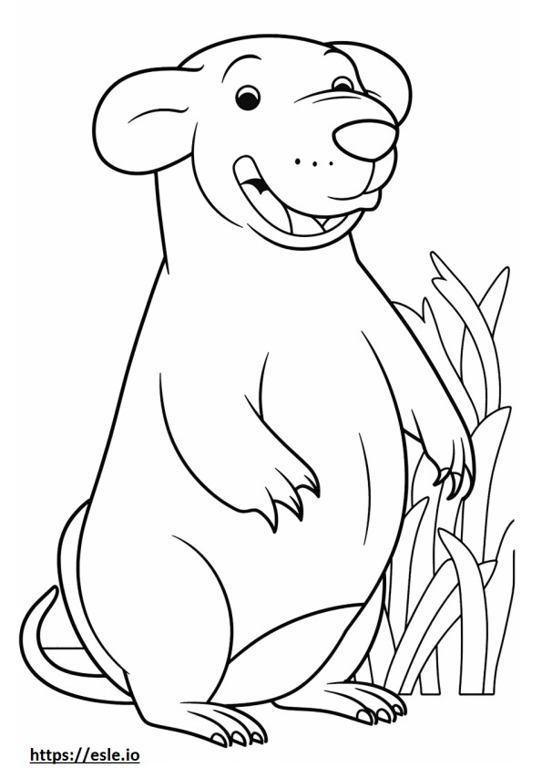 Borkie happy coloring page