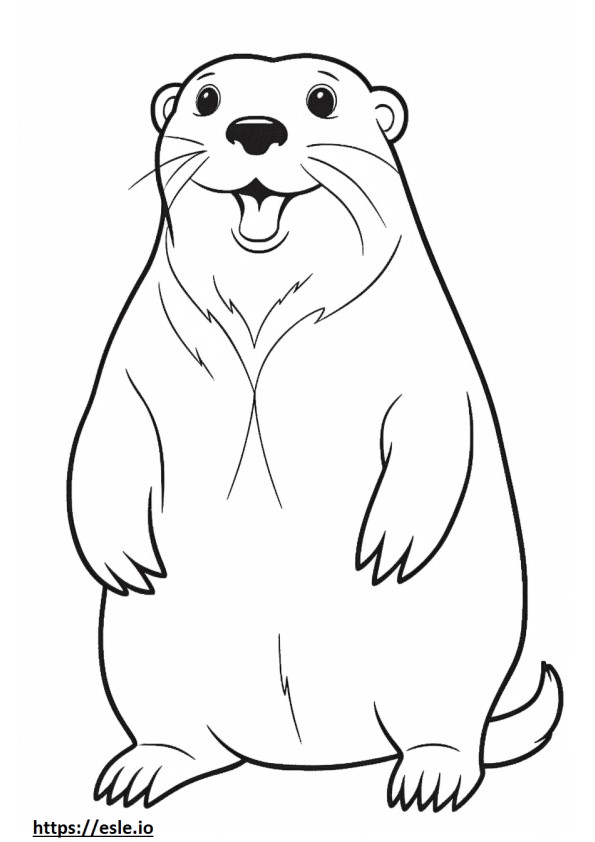 Borkie happy coloring page